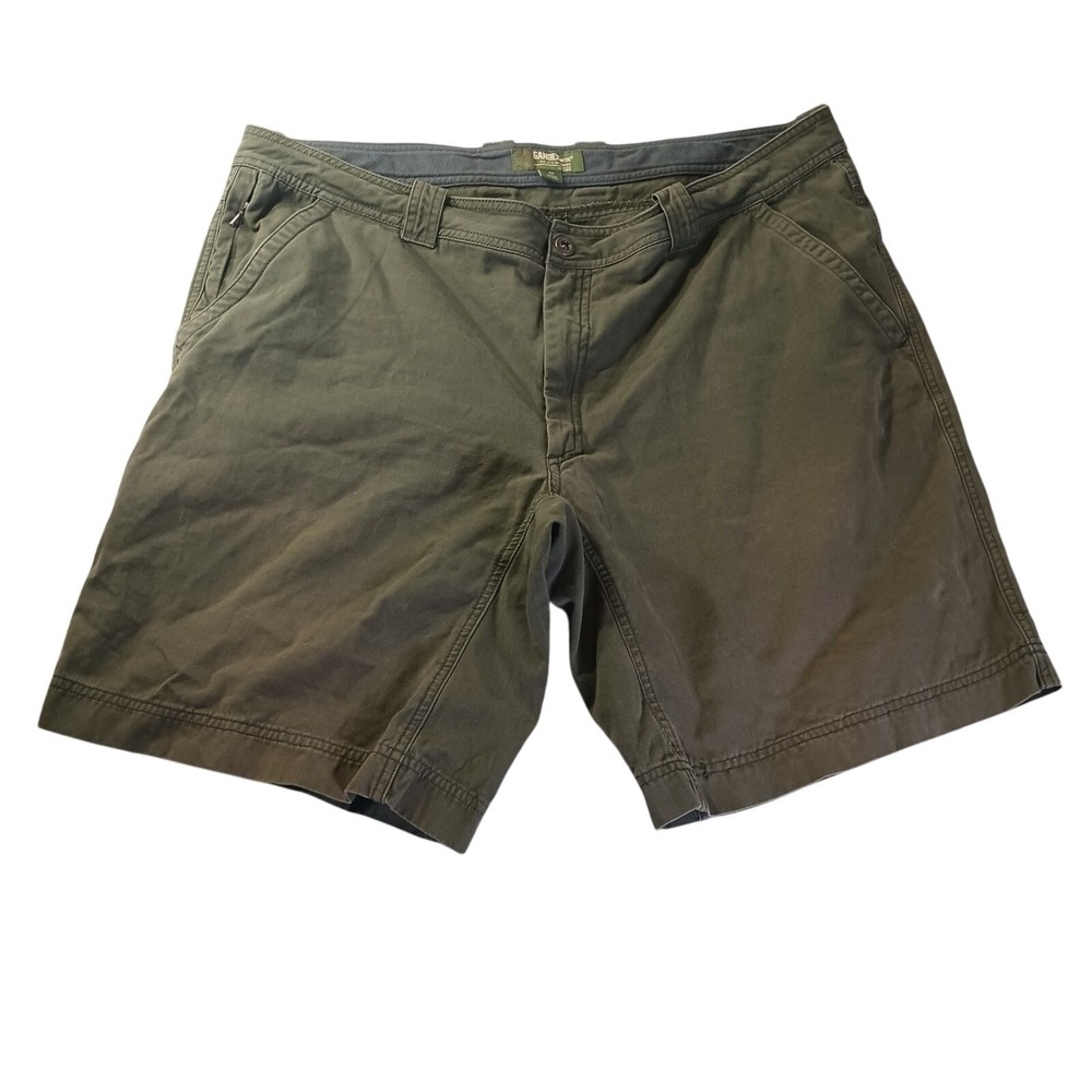Gander Mountain Utility Shorts Mens 40 Big & Tall Olive Canvas Gorpcore Outdoor